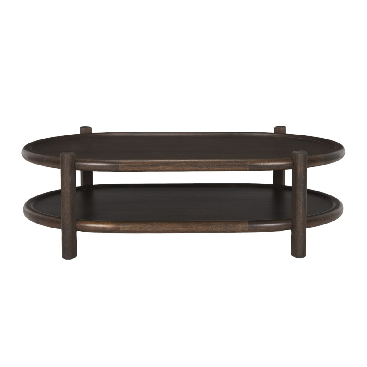 Emard Oval Espresso Wood Coffee Table