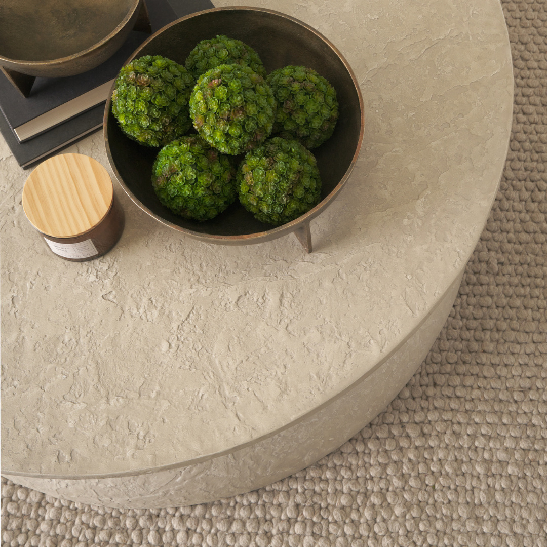 Driftstone Pillar Concrete 48" Round Coffee Table