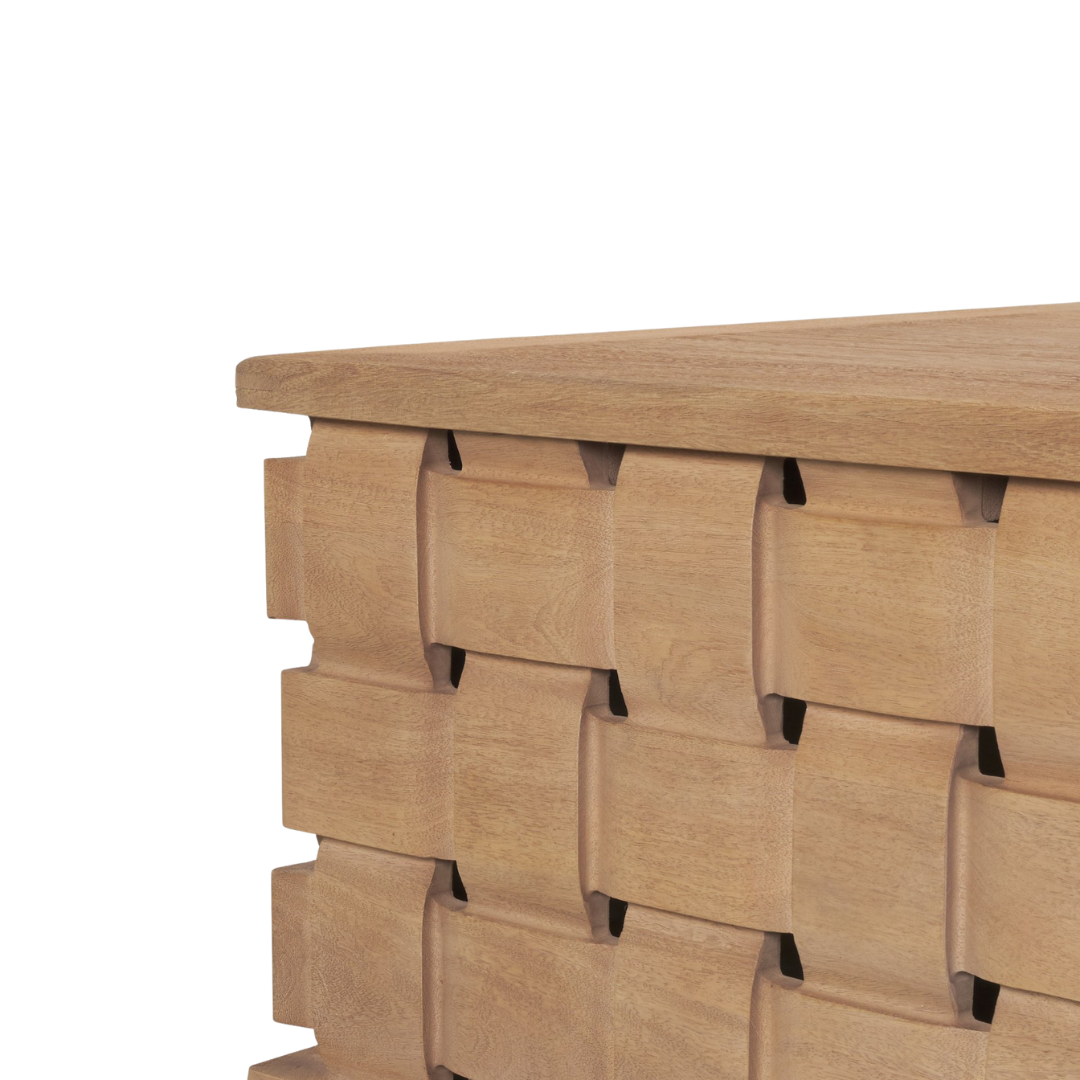 Arbor Weave Wood Coffee Table - Natural