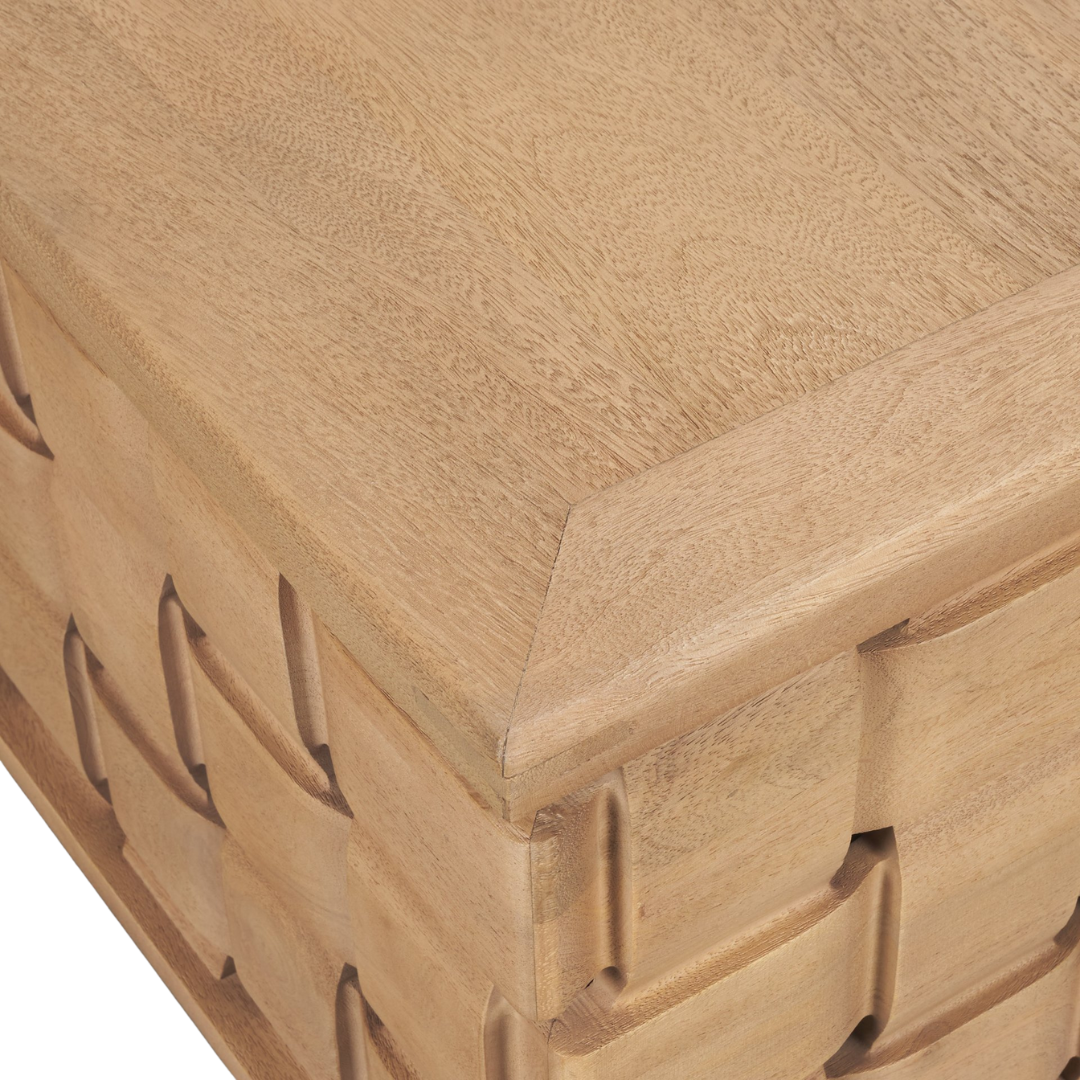 Arbor Weave Wood Coffee Table - Natural