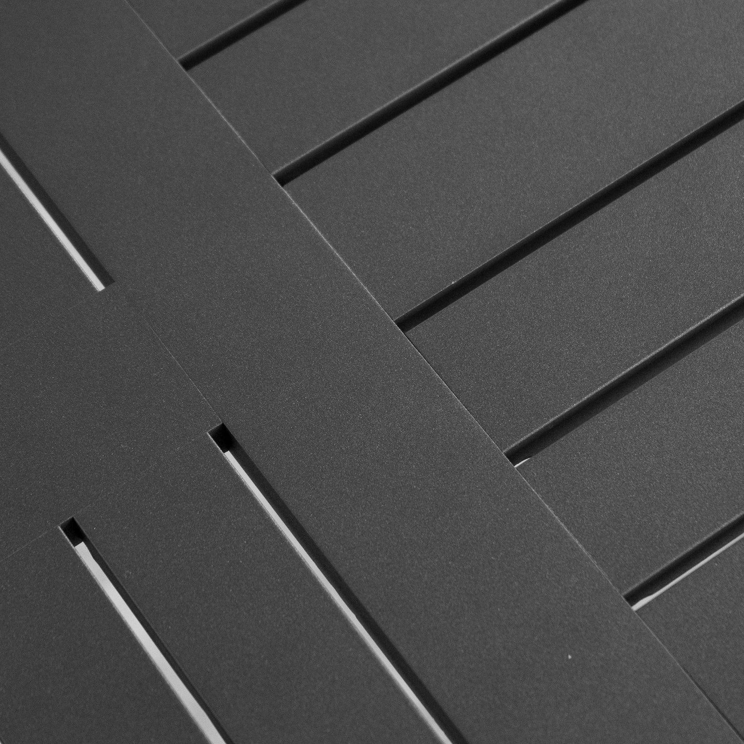 Slat Rectangular 76-102" Dining Tables - Slate Black