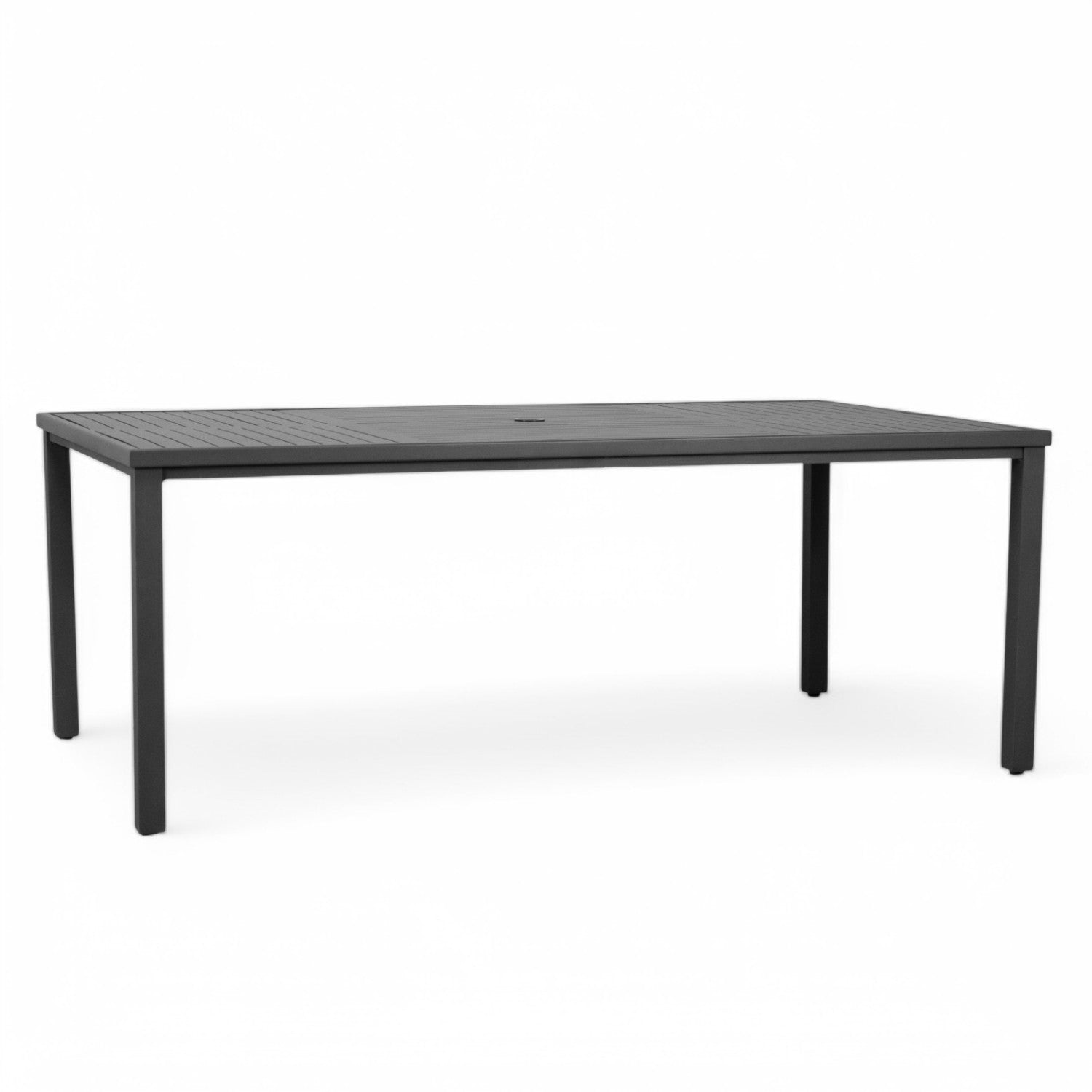 Slat 76" Rectangular Graphite Dining Table