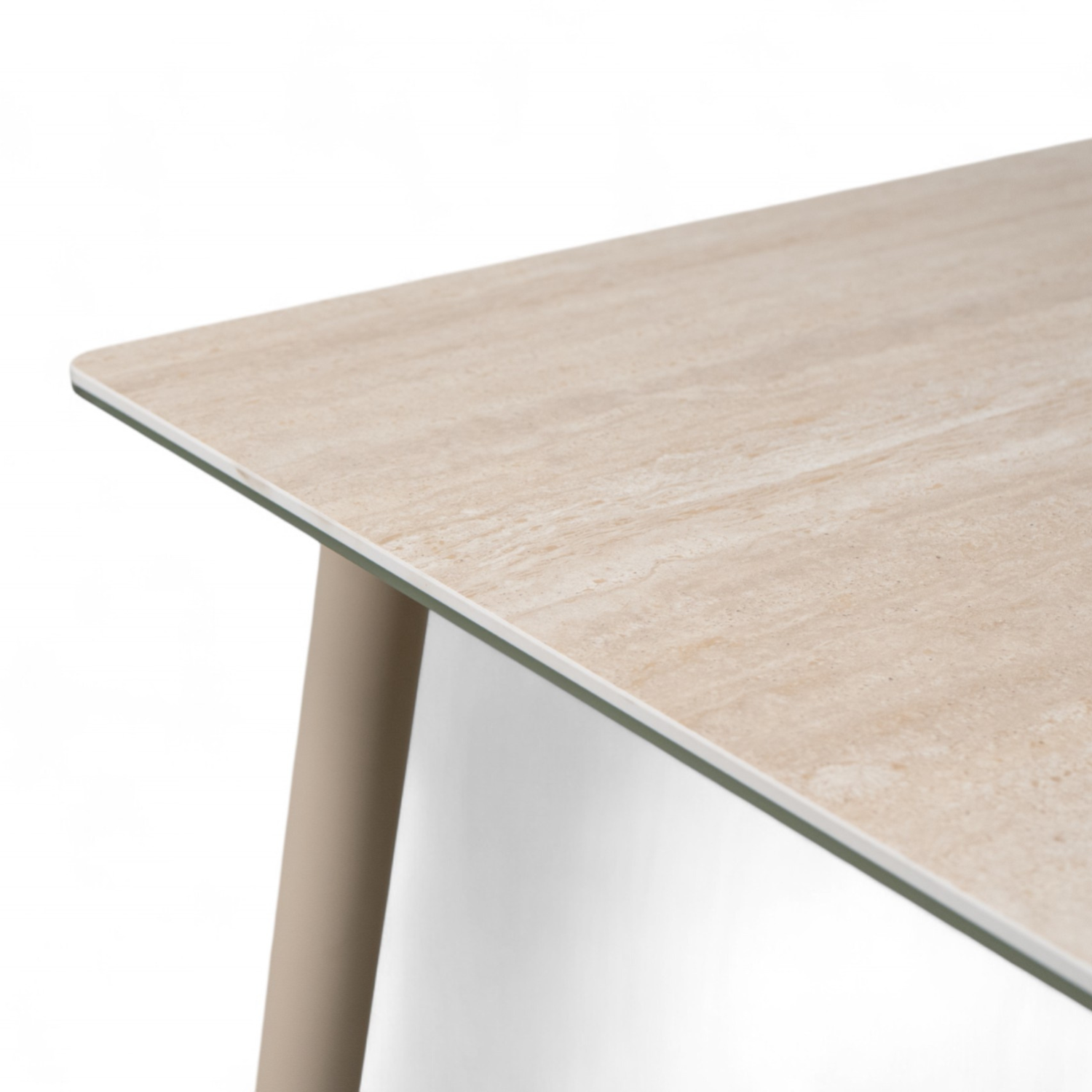 Alta Rectangular Ceramic Dining Table - Stone Taupe