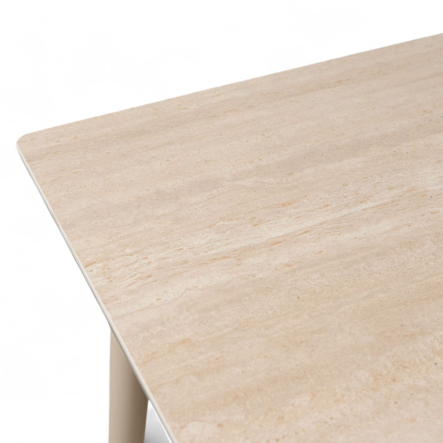 Alta Rectangular Taupe Ceramic Dining Table