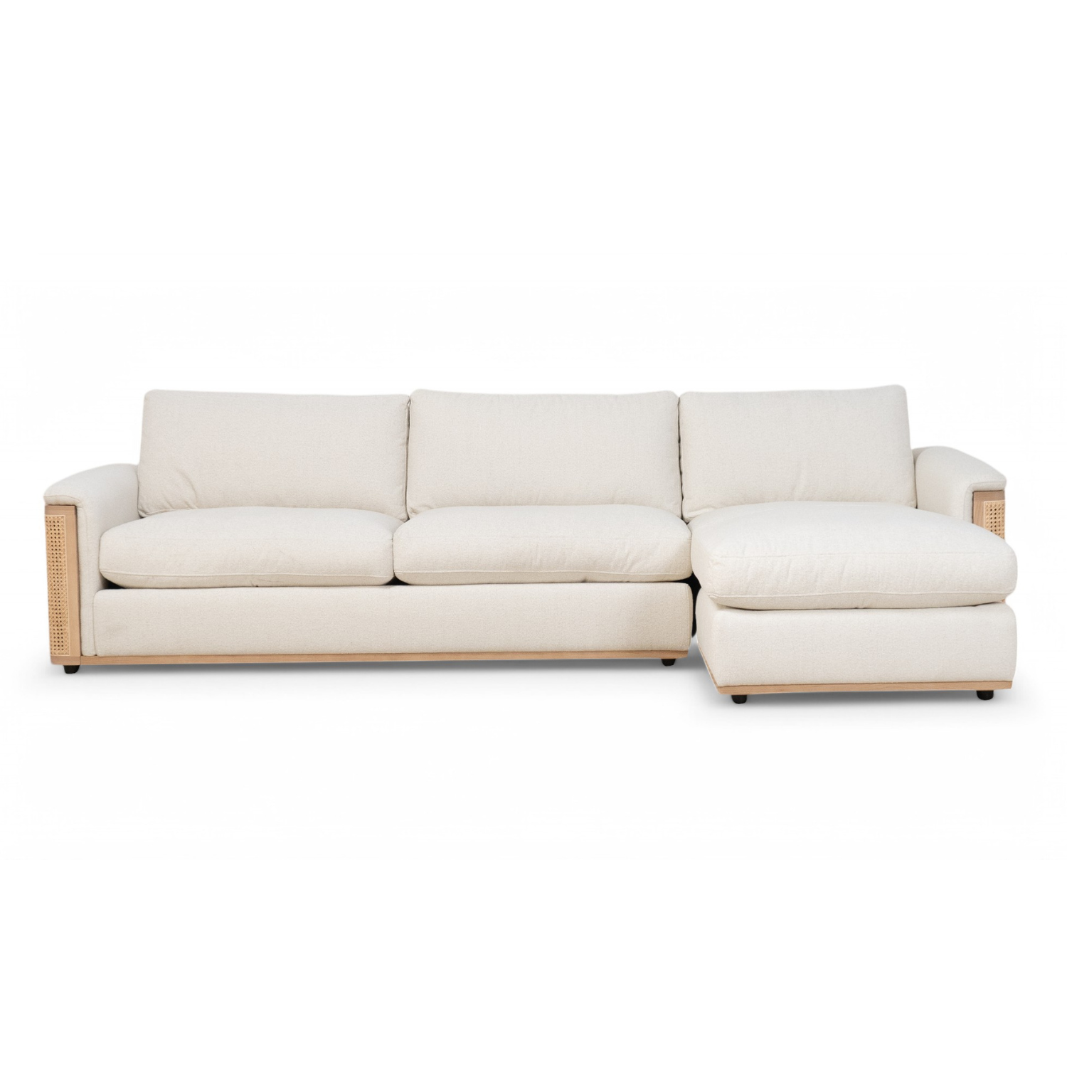 Nassau 120" Chaise Sectional - Mellow Ivory