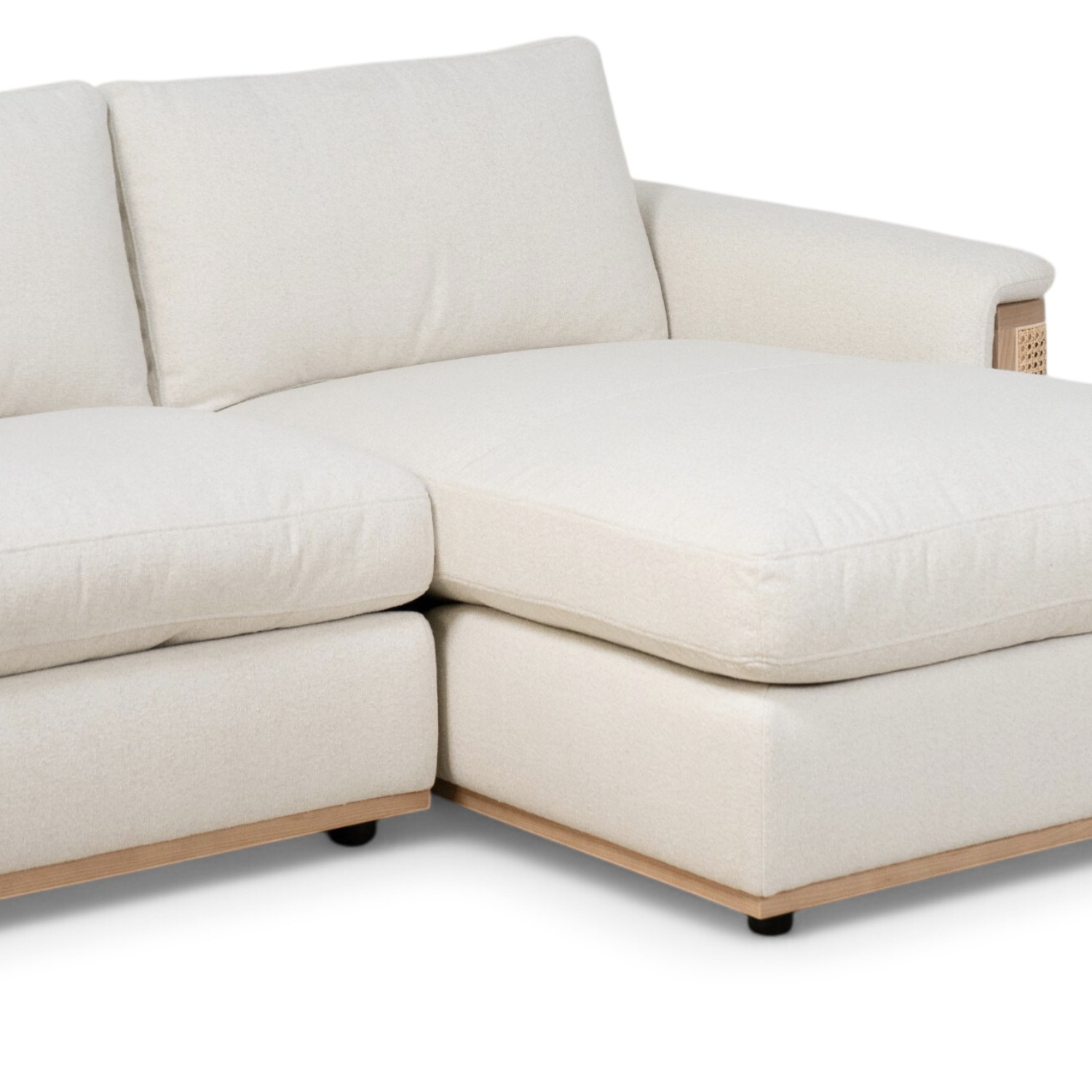 Nassau 120" Chaise Sectional - Mellow Ivory