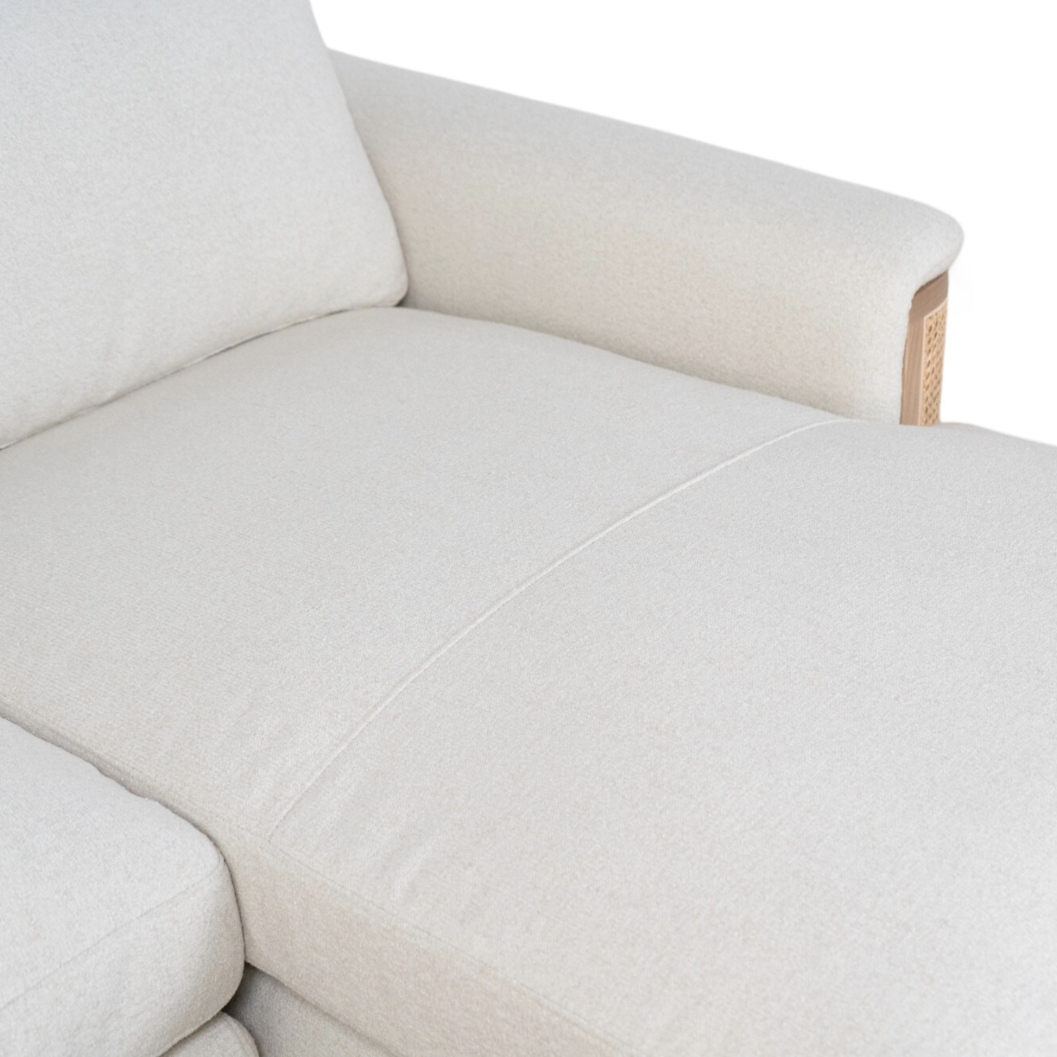 Nassau 120" Chaise Sectional - Mellow Ivory