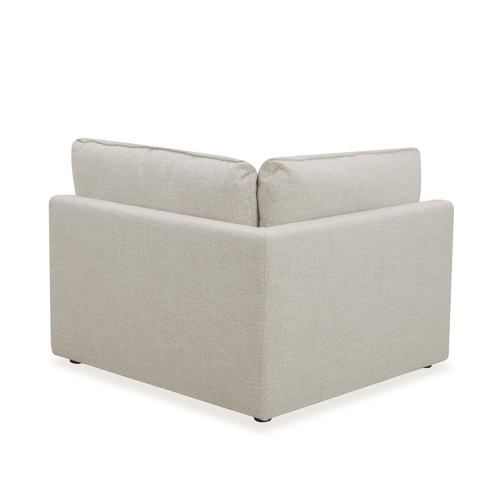 Capri L-Shape Sectional - Stone Grey Chenille