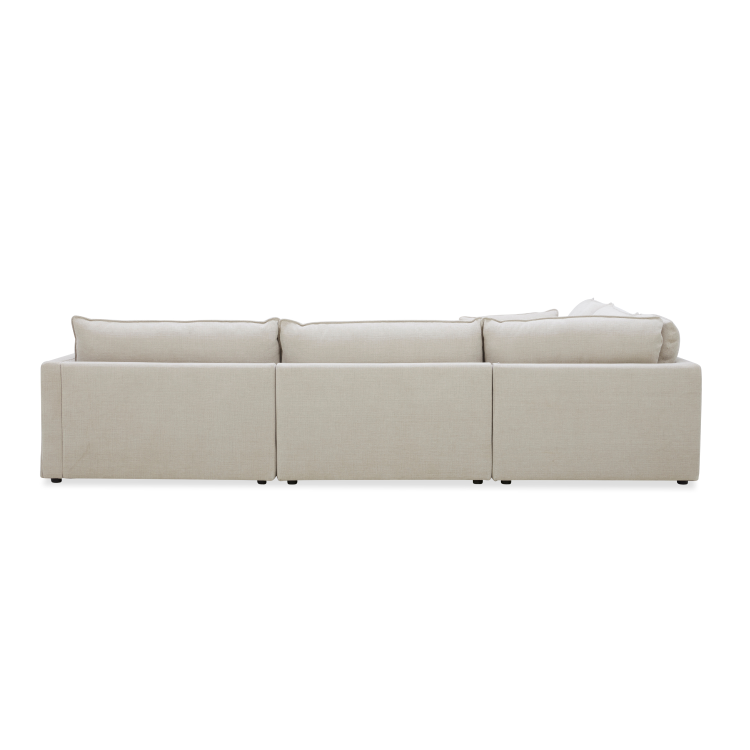 Capri L-Shape Sectional - Stone Grey Chenille