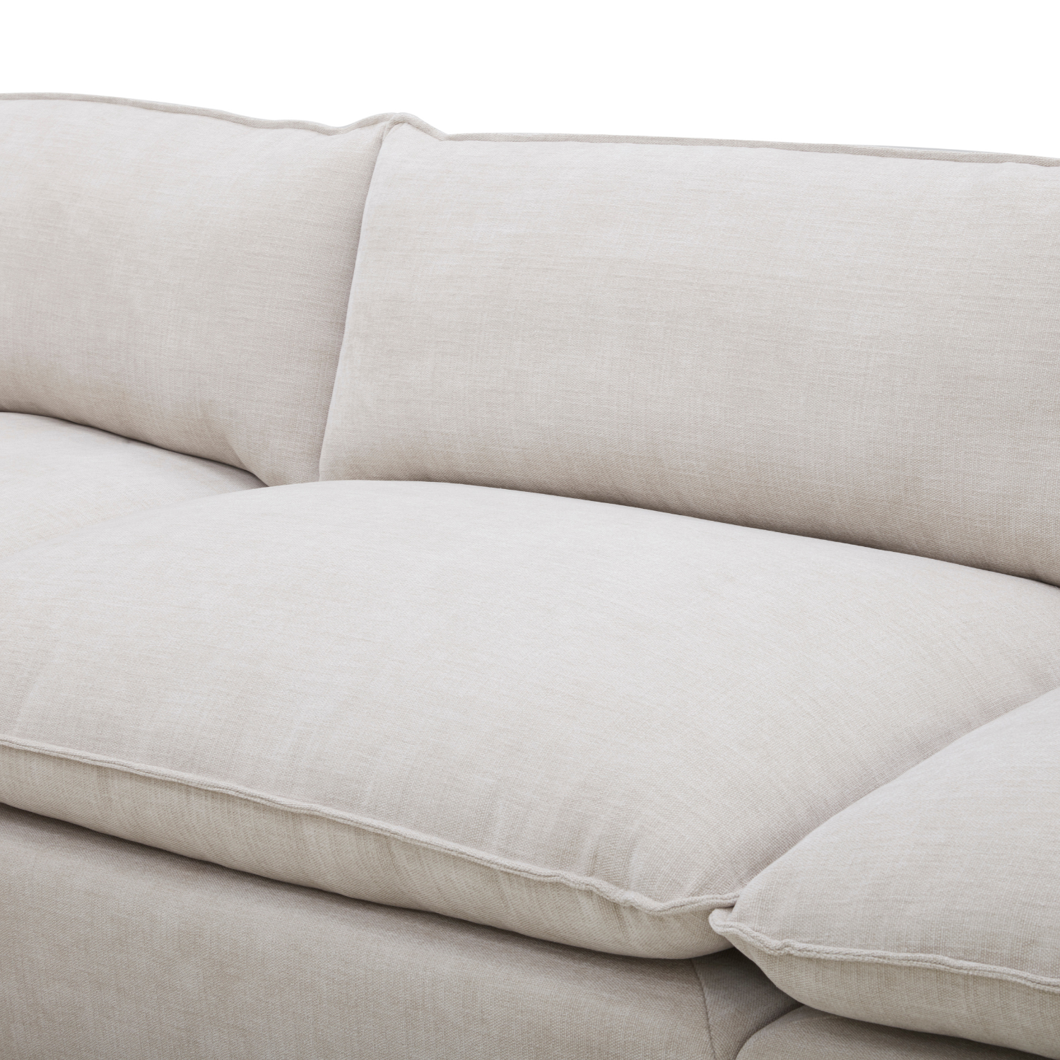 Capri L-Shape Sectional - Stone Grey Chenille