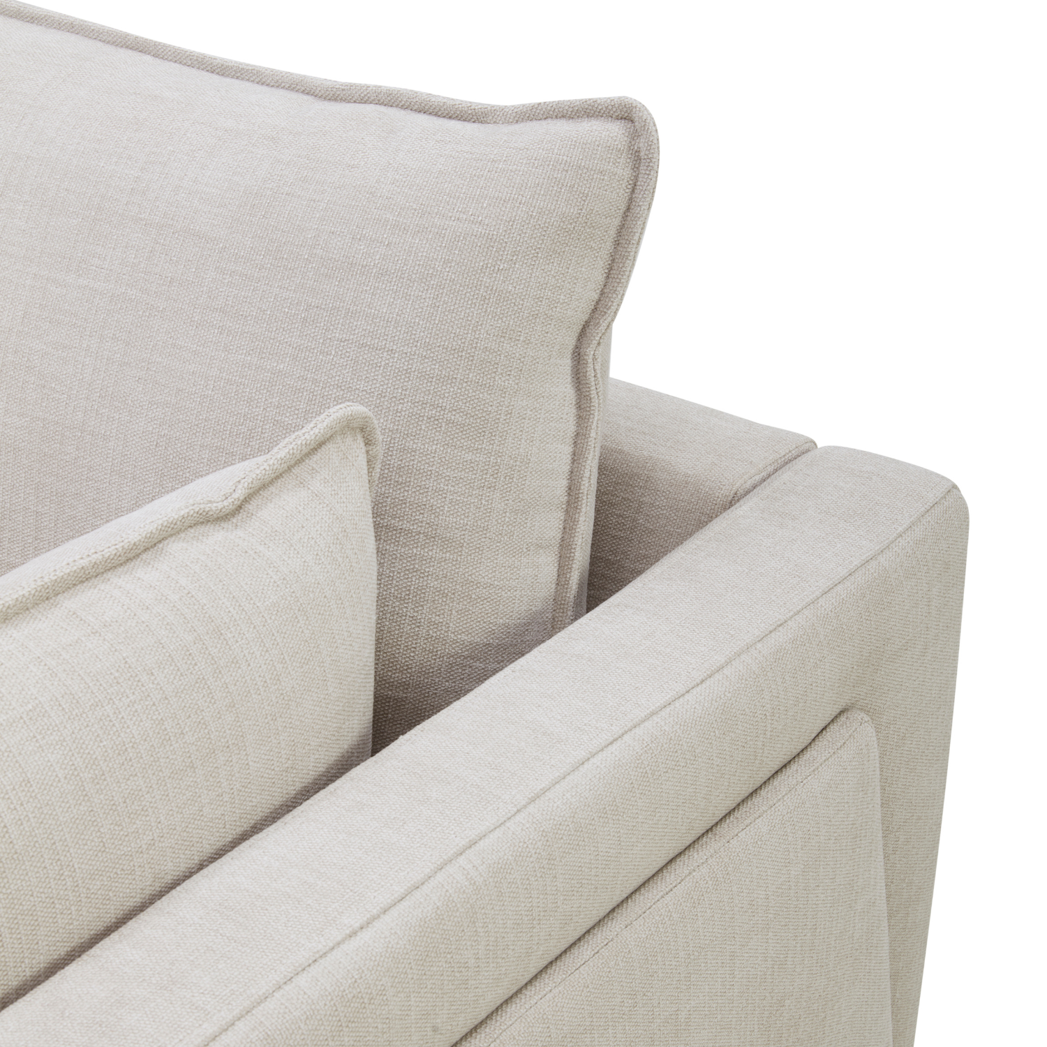 Capri L-Shape Sectional - Stone Grey Chenille