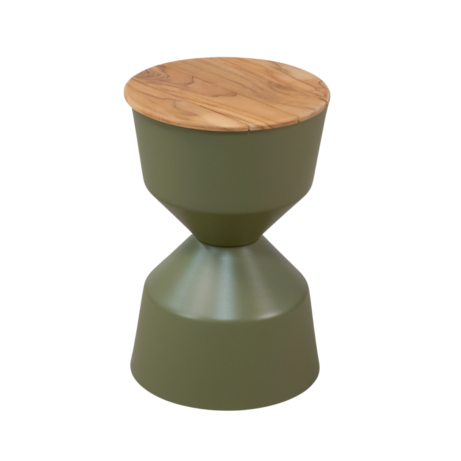 Sutton Ice Bucket End Table - Olive Green