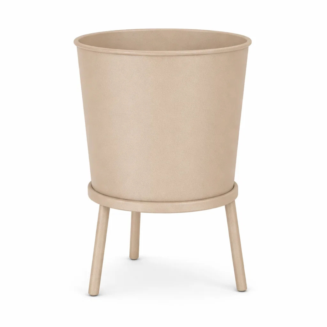 Hudson Metal Planter - Stone Taupe