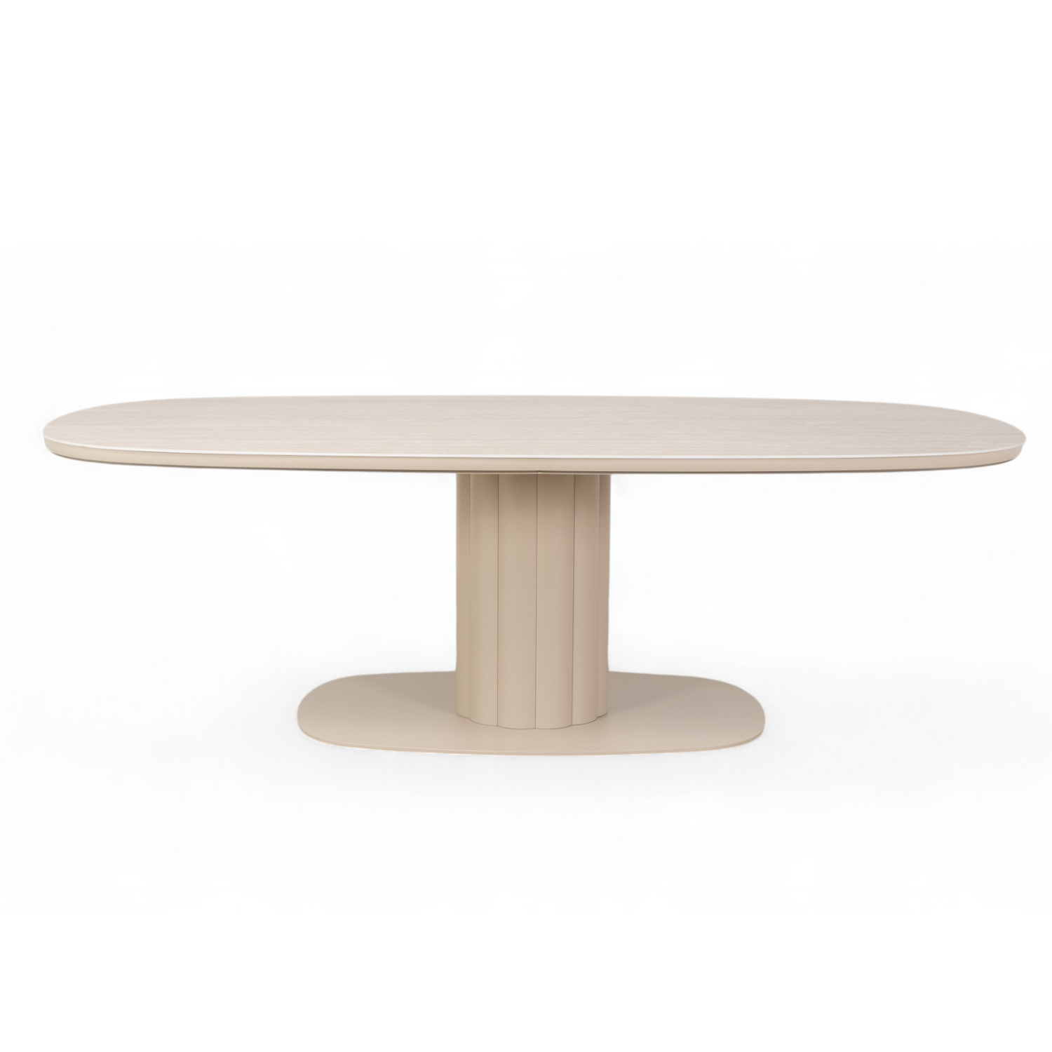 Alta Oval Ceramic Dining Table - Stone Taupe