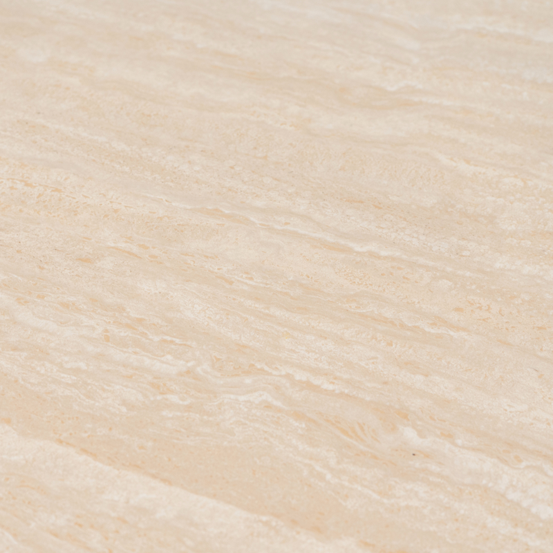 Studio 35" Ceramic Dining Table - Stone Taupe/Travertine