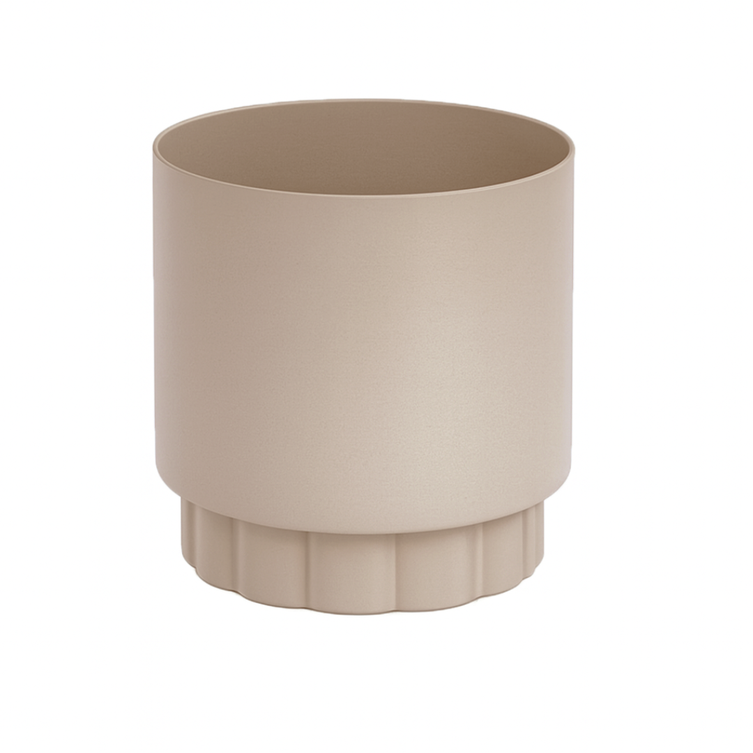 Lotus Metal Planter - Taupe