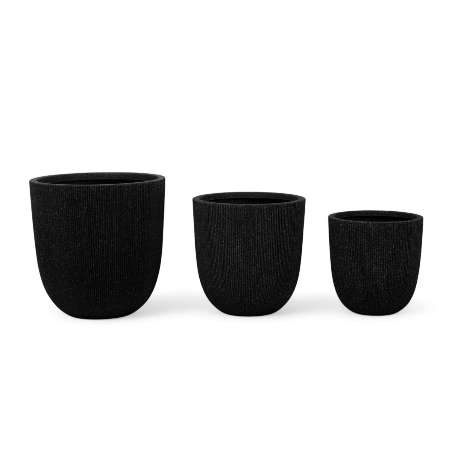 Dufferin Textured Black Indoor/Outdoor Planters