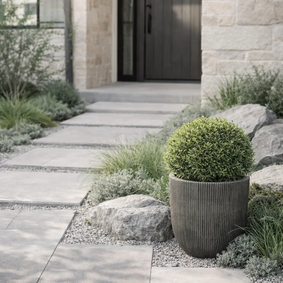 Dufferin Curved Planter - Vintage Black