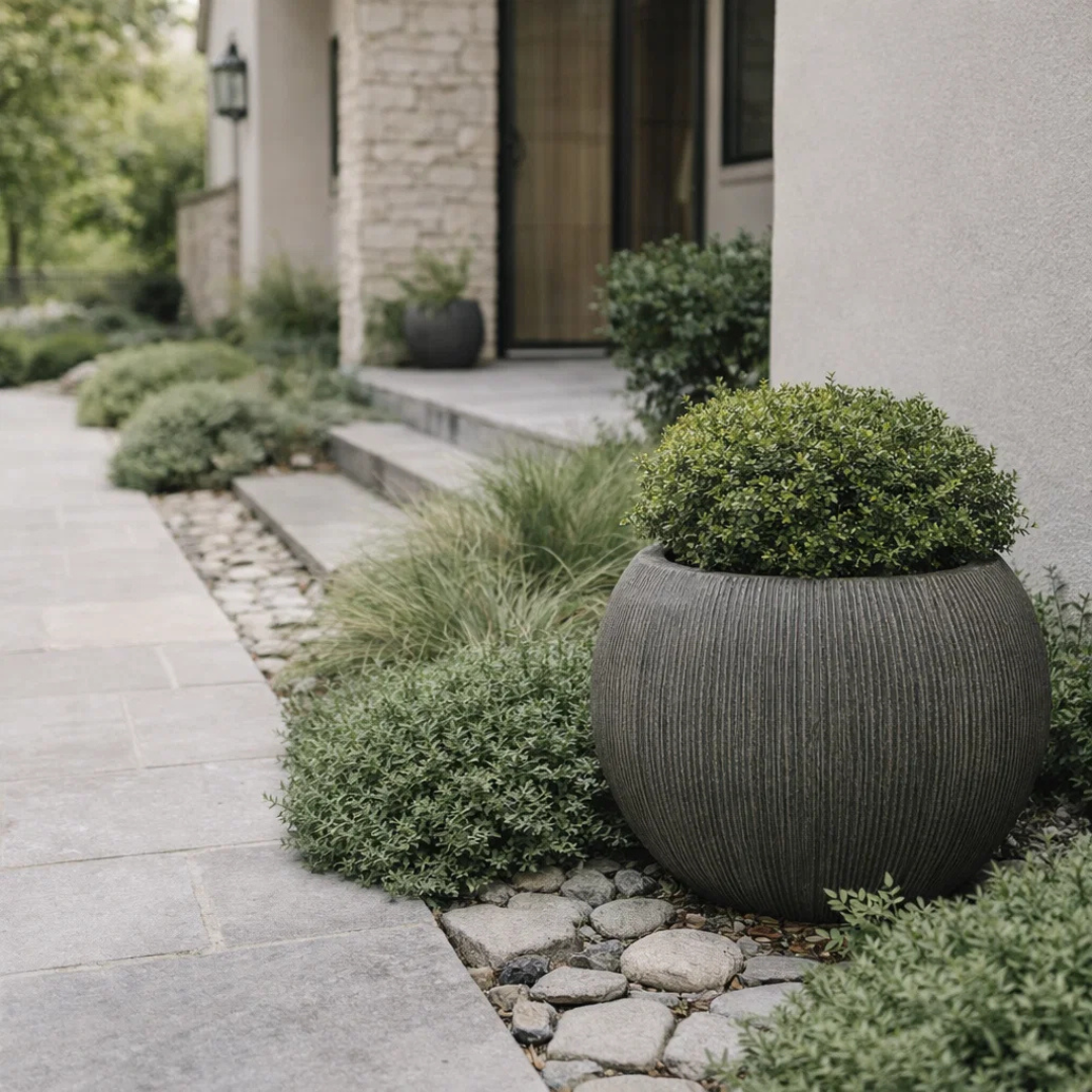 Dufferin Round Planter - Vintage Black