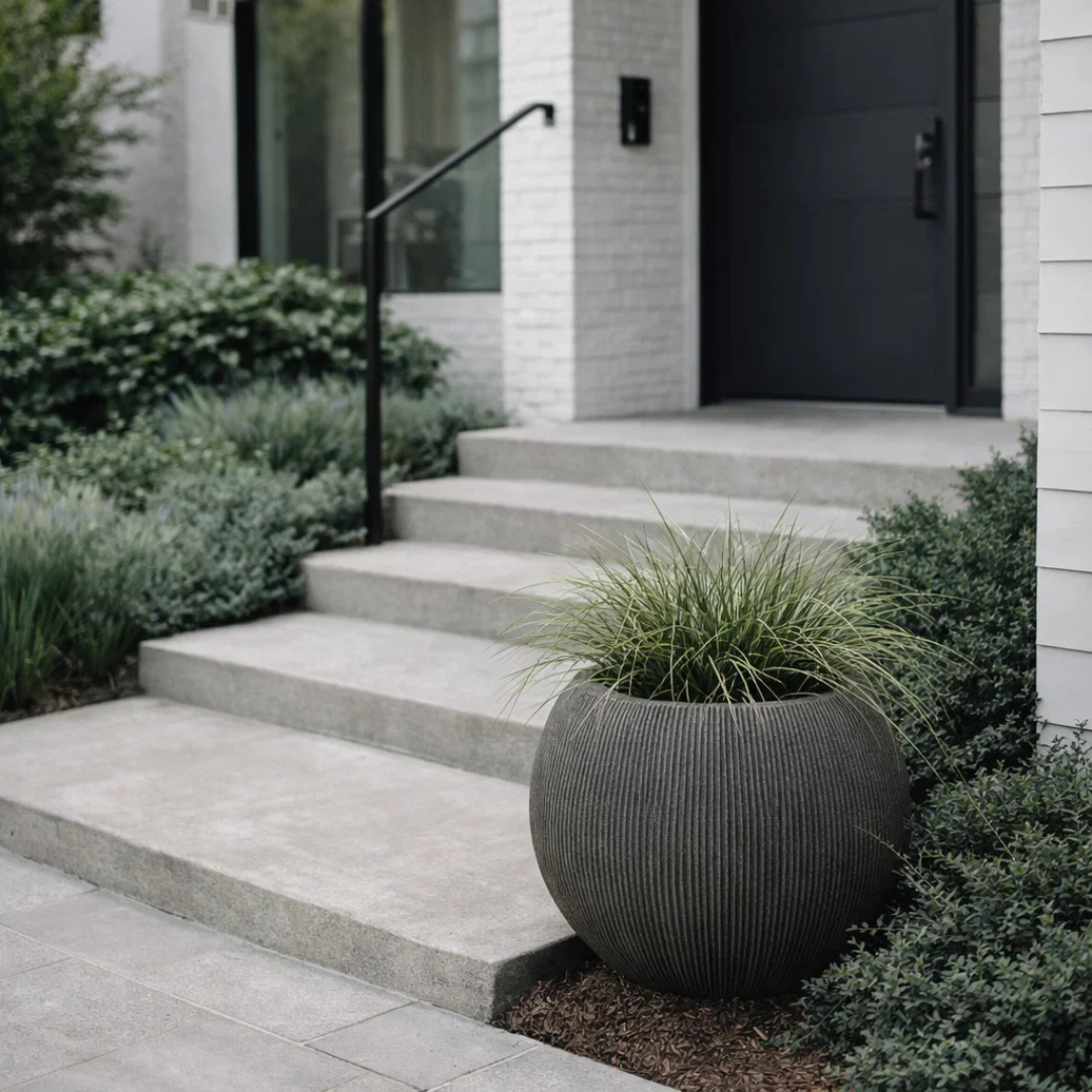 Dufferin Round Planter - Vintage Black