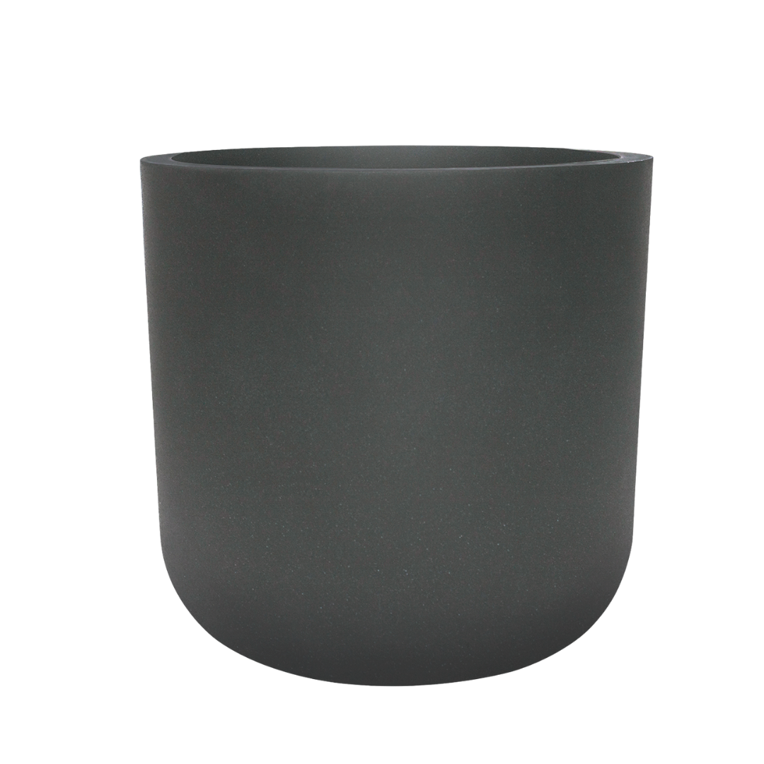 Harvest Cylinder Planter w/ Tray - Chalk Black