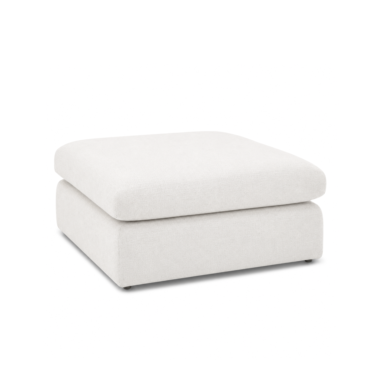 Sauveur Ottoman w/ Wheels - Crypton® Nomad Snow
