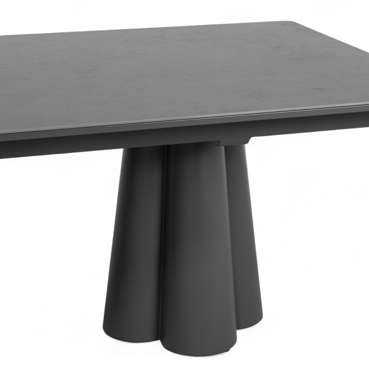 Grove Ceramic Extension Dining Table - Charcoal