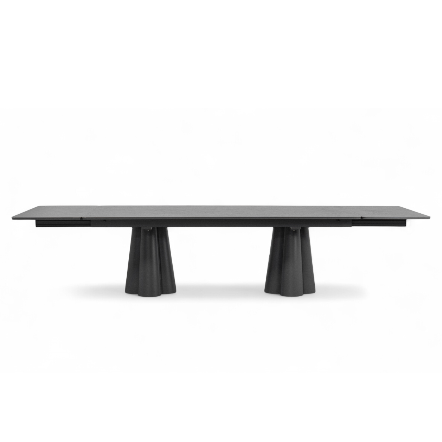 Grove Ceramic Extension Dining Table - Charcoal