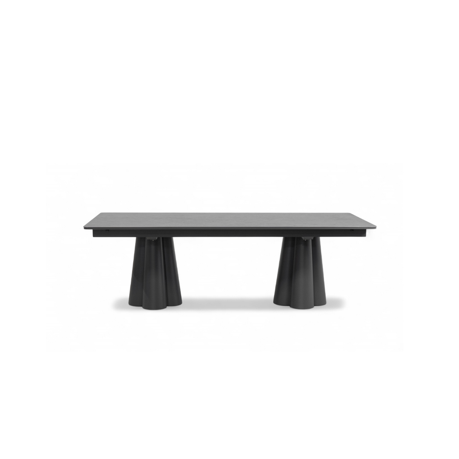 Grove Ceramic Extension Dining Table - Charcoal
