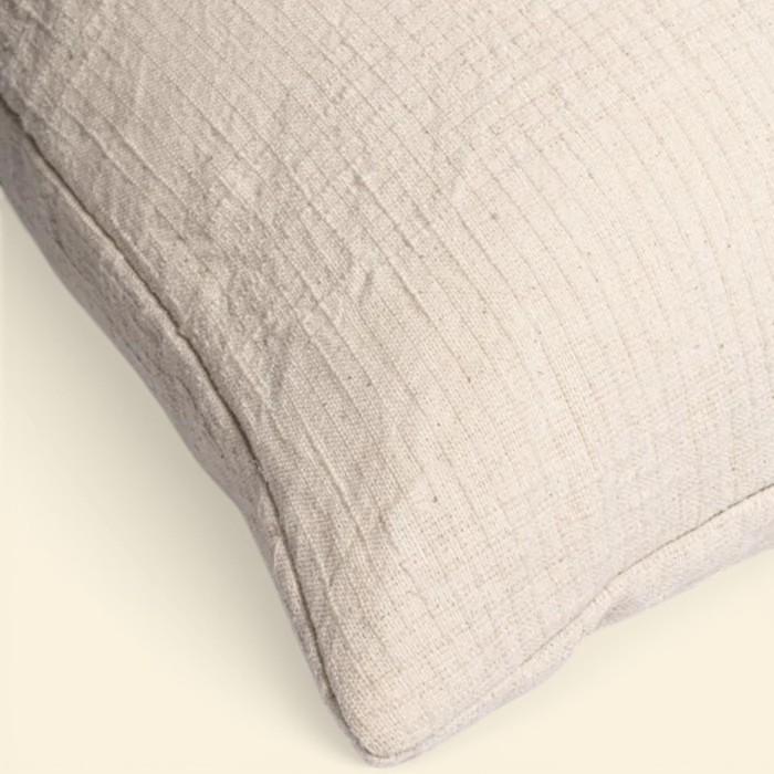 Woven Bordeaux Linen Toss Pillow