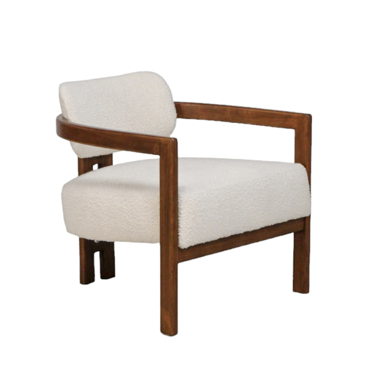 Cumberland Indoor Ivory Boucle Lounge Chair