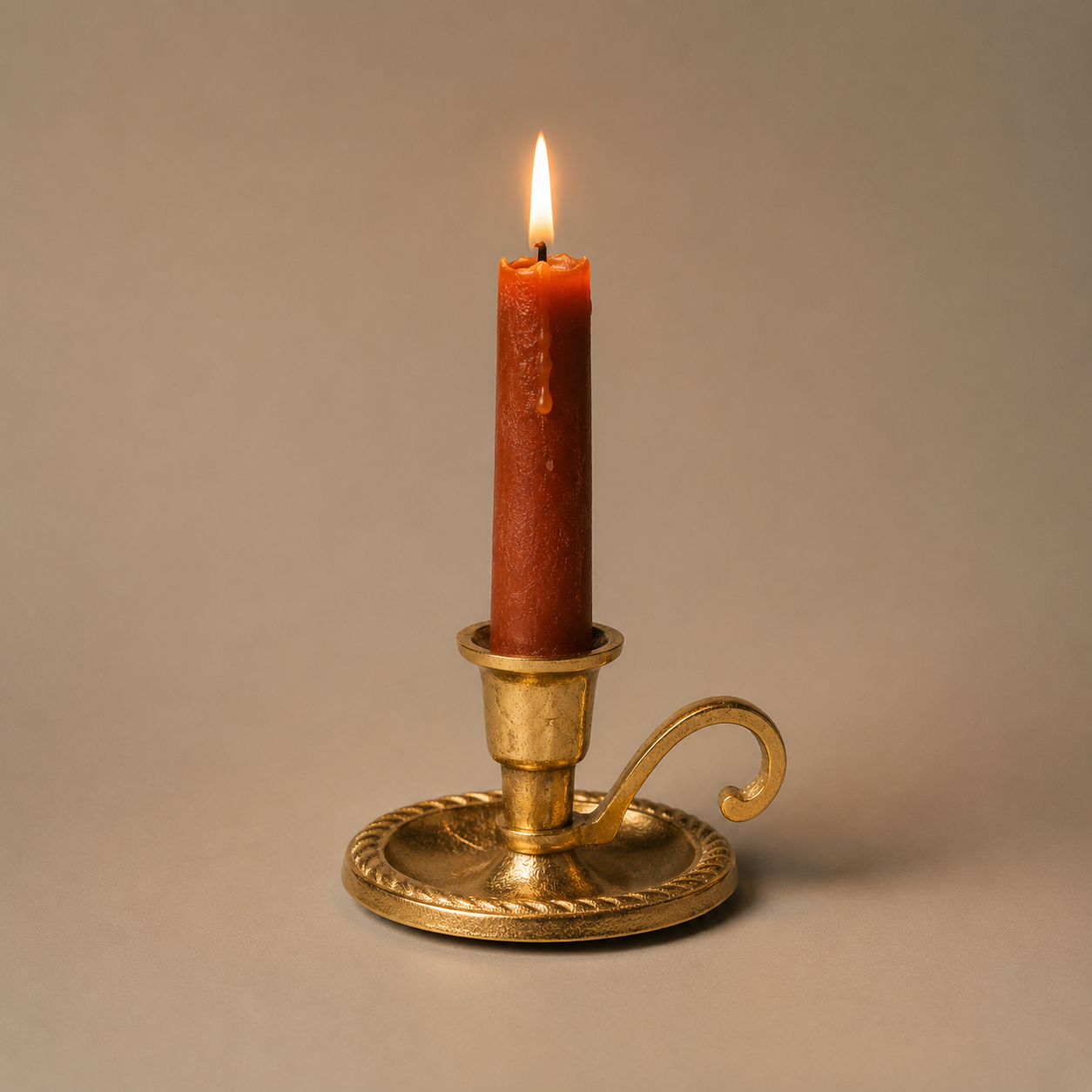 Gold Chamber Candlestick Holder