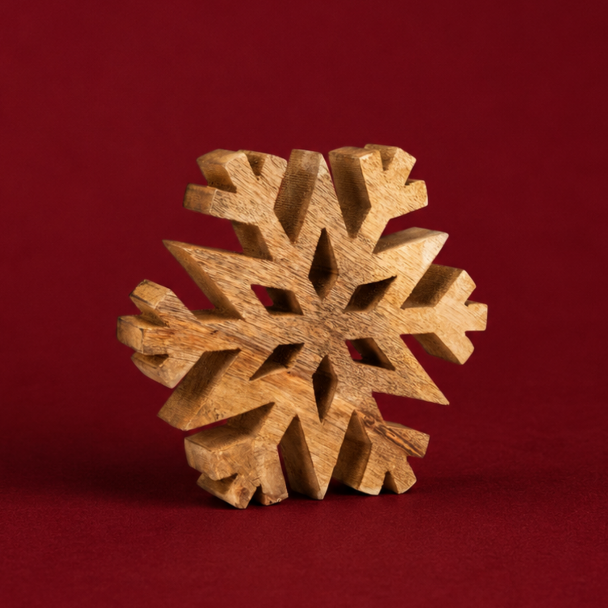 Wintry Wooden Snowflake Decor