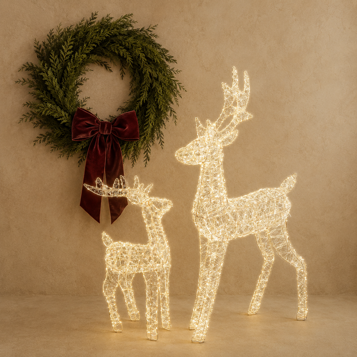 Gold Radiant LED Light-Up Reindeer