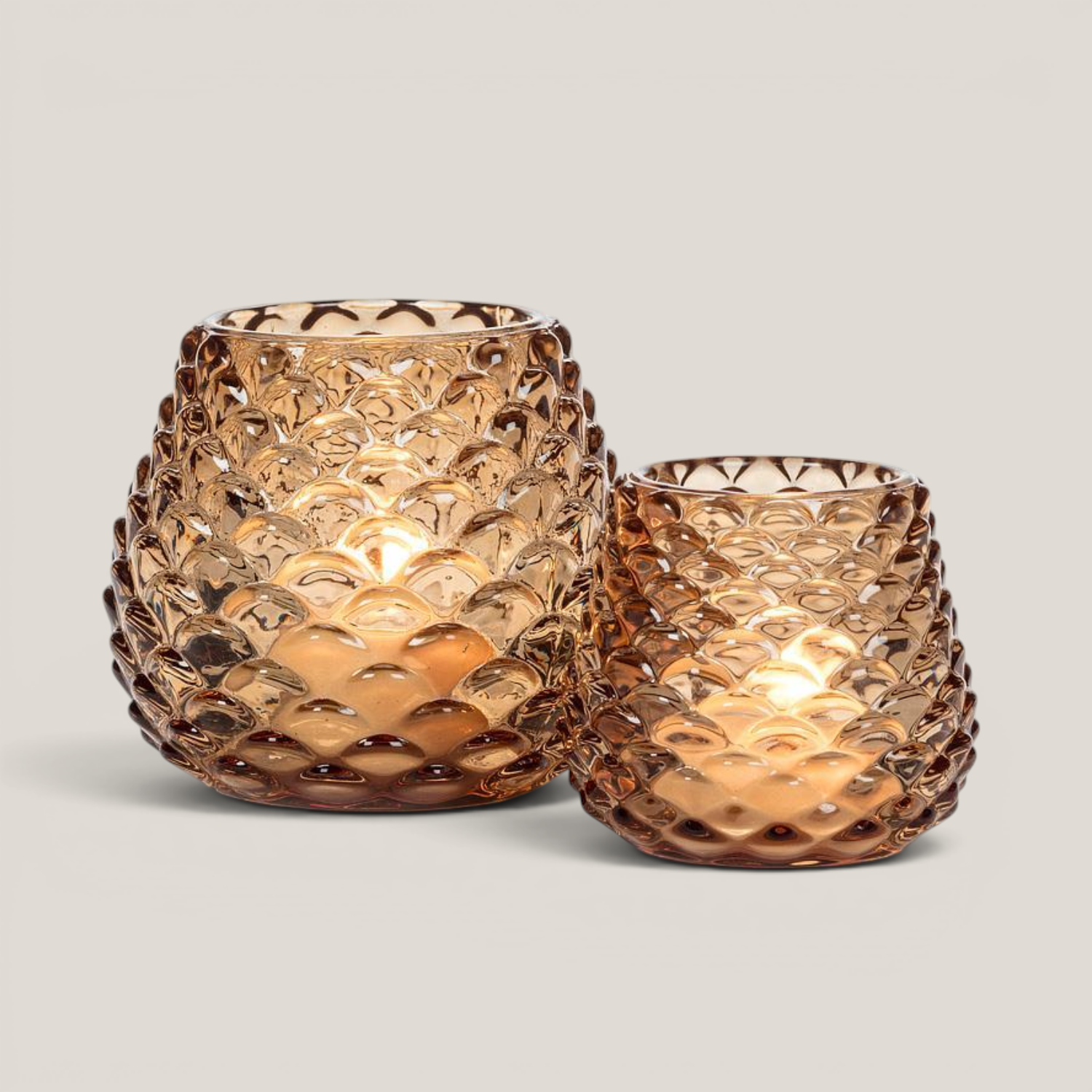 Pinecrest Amber Glass Tealight Holder