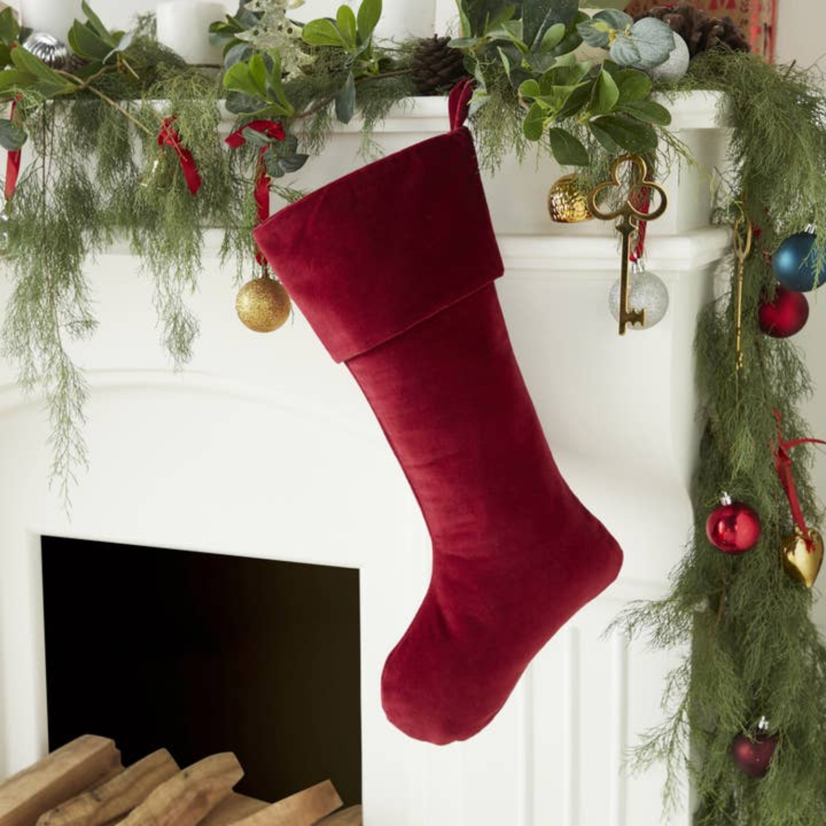 Red Velvet Merry Stocking