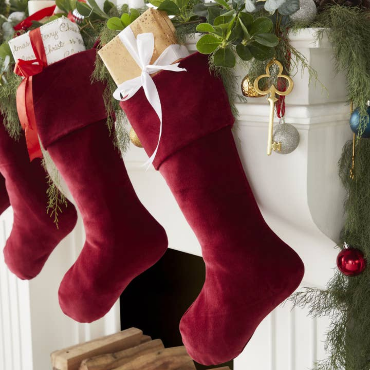Red Velvet Merry Stocking