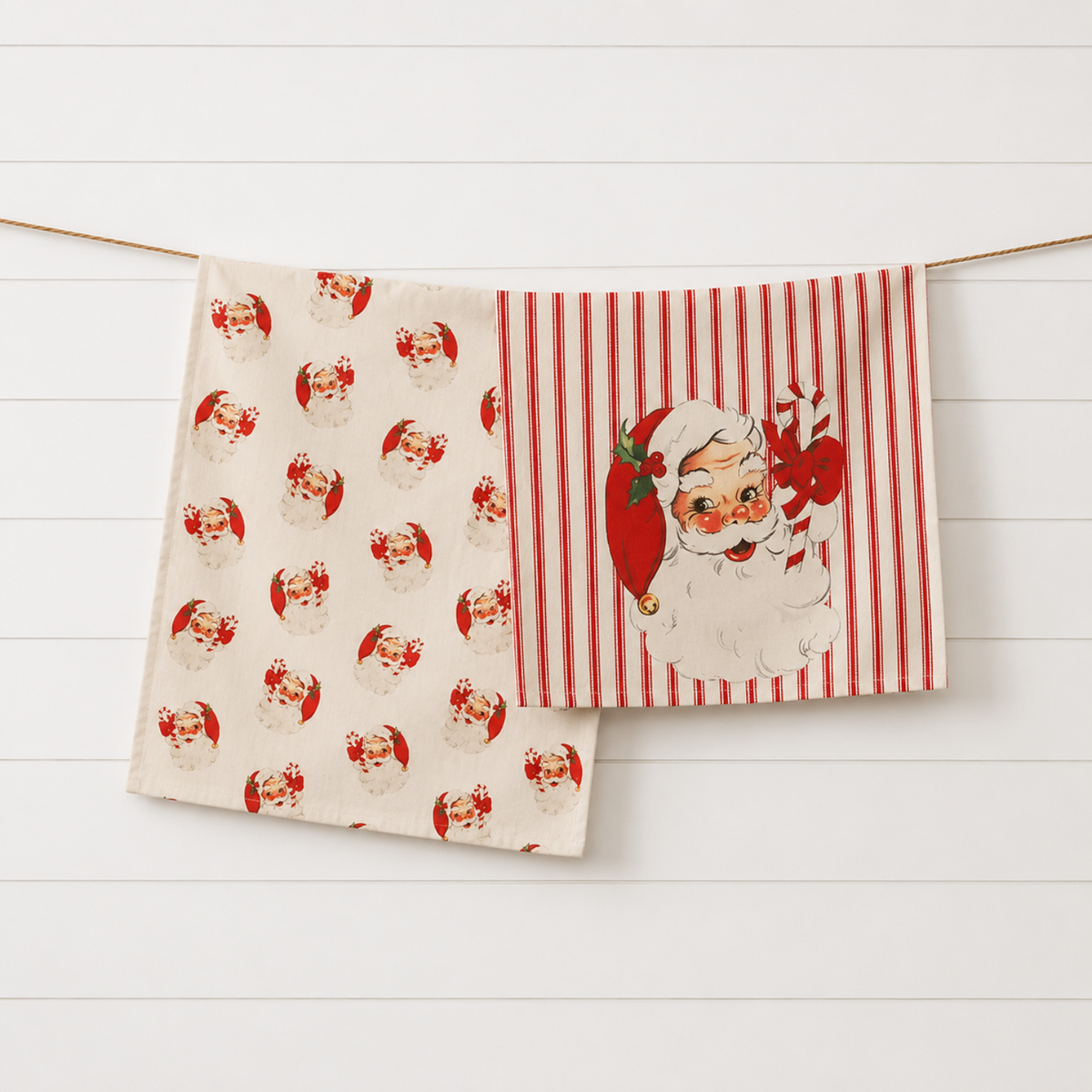 Old Saint Nick Tea Towel (Set of 2)