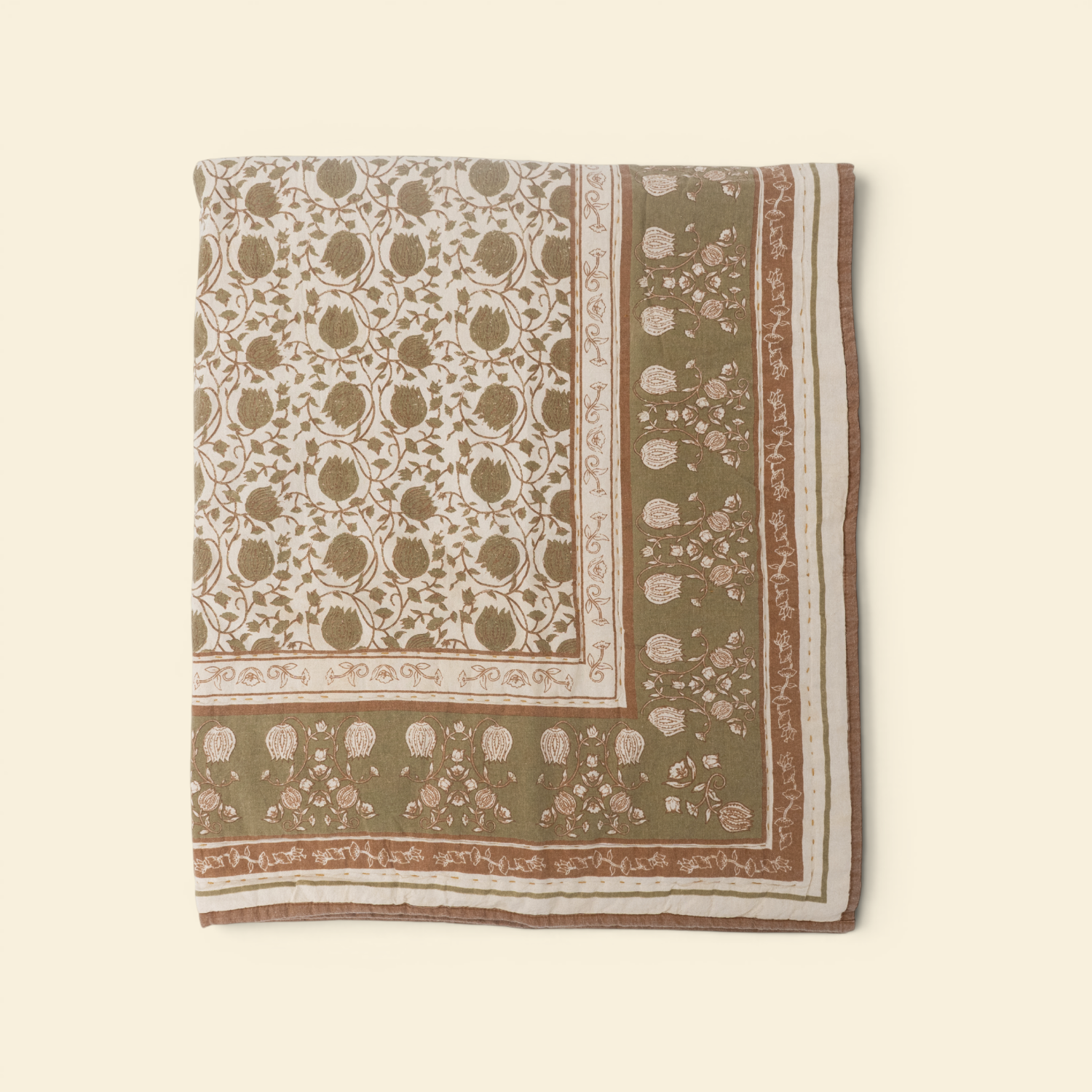Maison Jardin Verdant Garden Quilted Throw