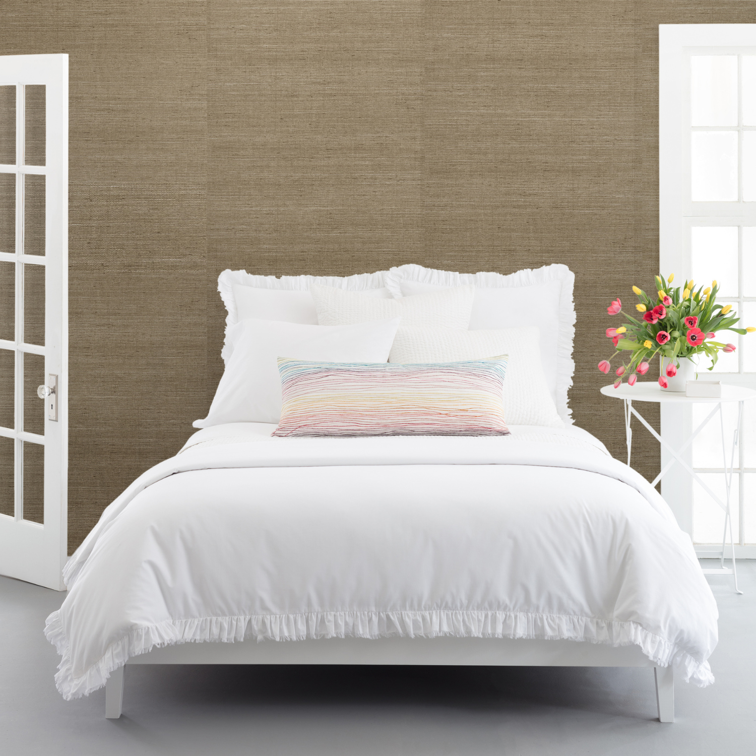 Dash & Albert Samoa Grasscloth Wallpaper - Pebble