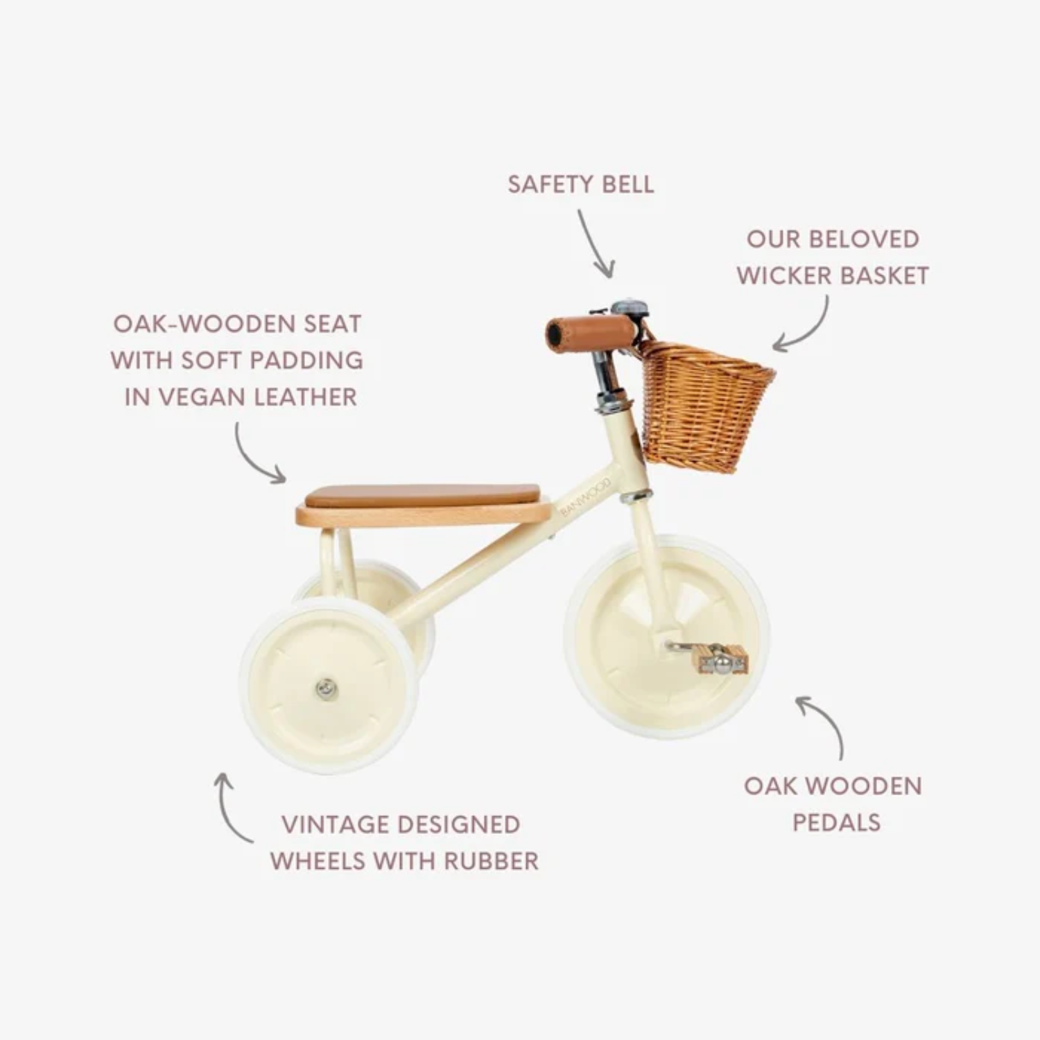 Kids Vintage Cream Trike