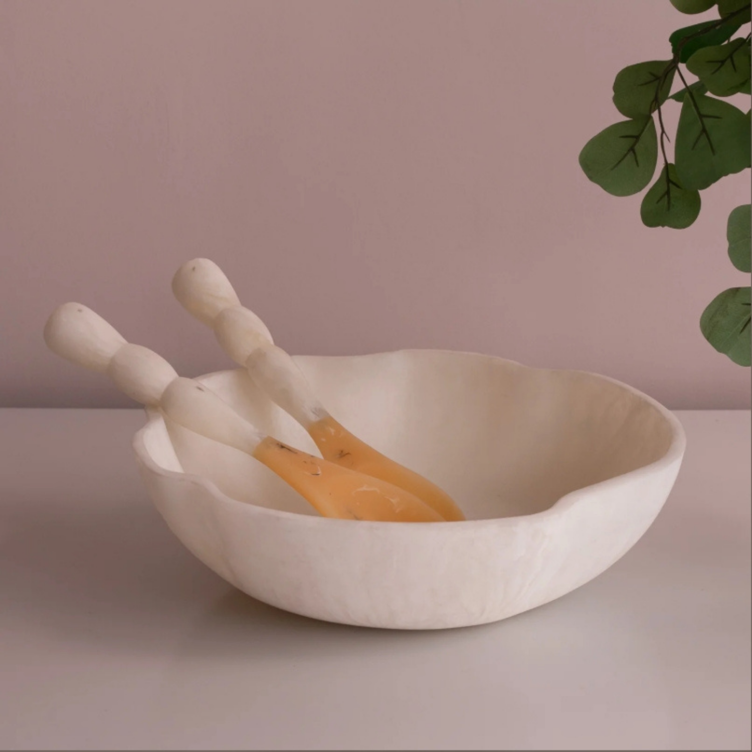 Resin Rio Coconut Salad Servers (Set of 2)