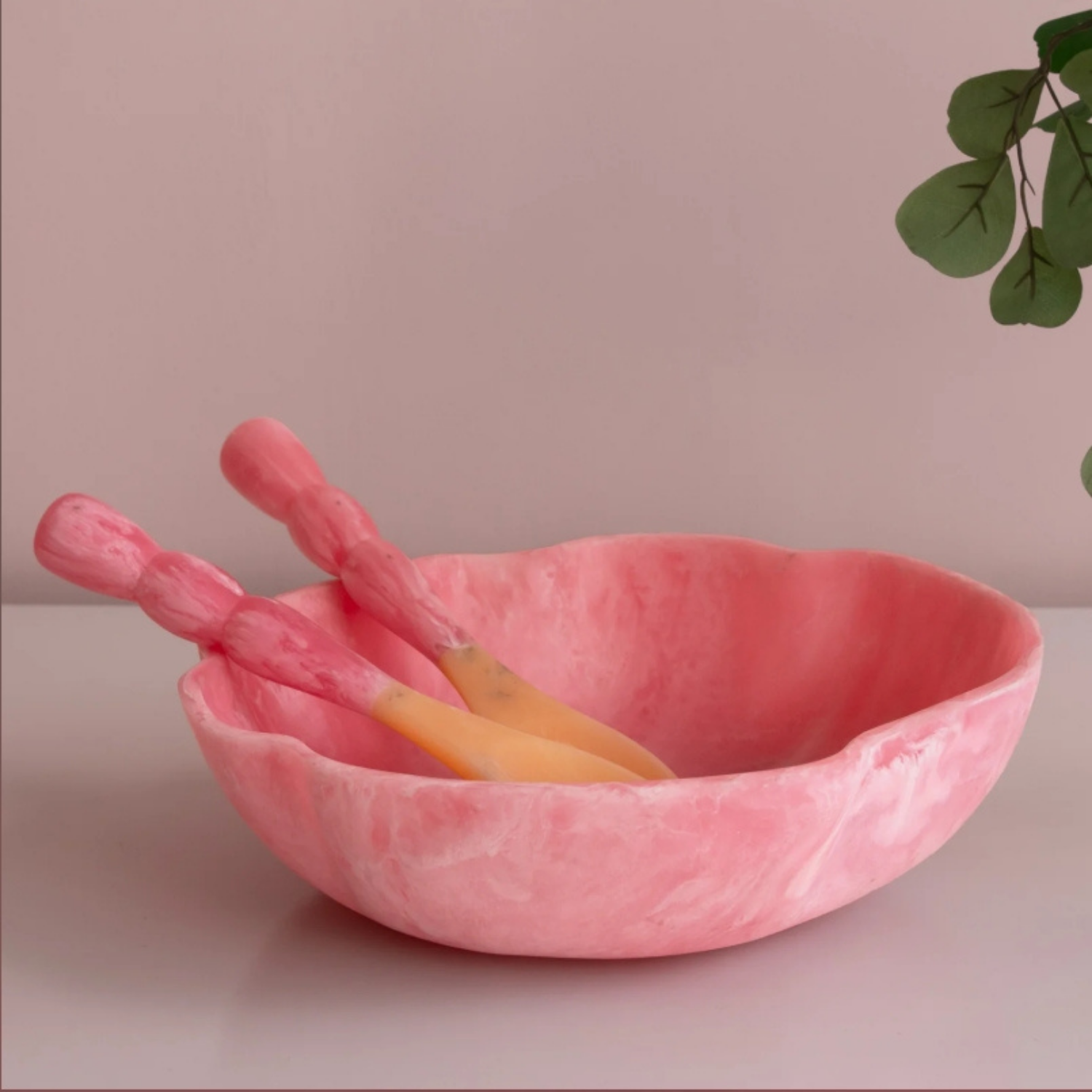 Resin Rio Raspberry Salad Servers (Set of 2)
