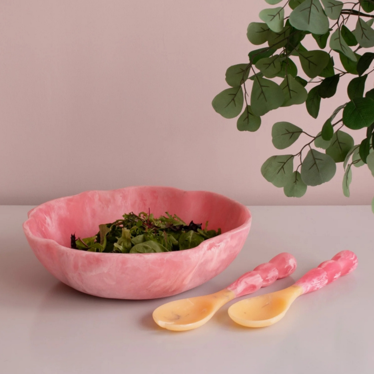 Resin Rio Raspberry Salad Servers (Set of 2)