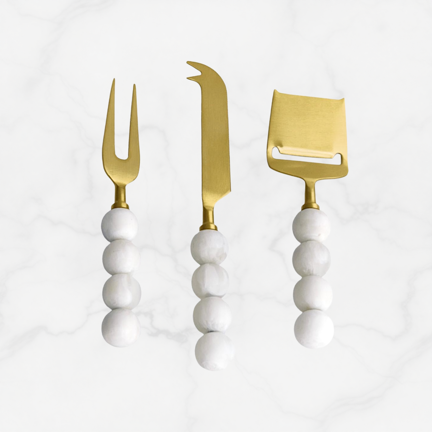 Resin Rio Coconut Cheese Knife (Set of 3)