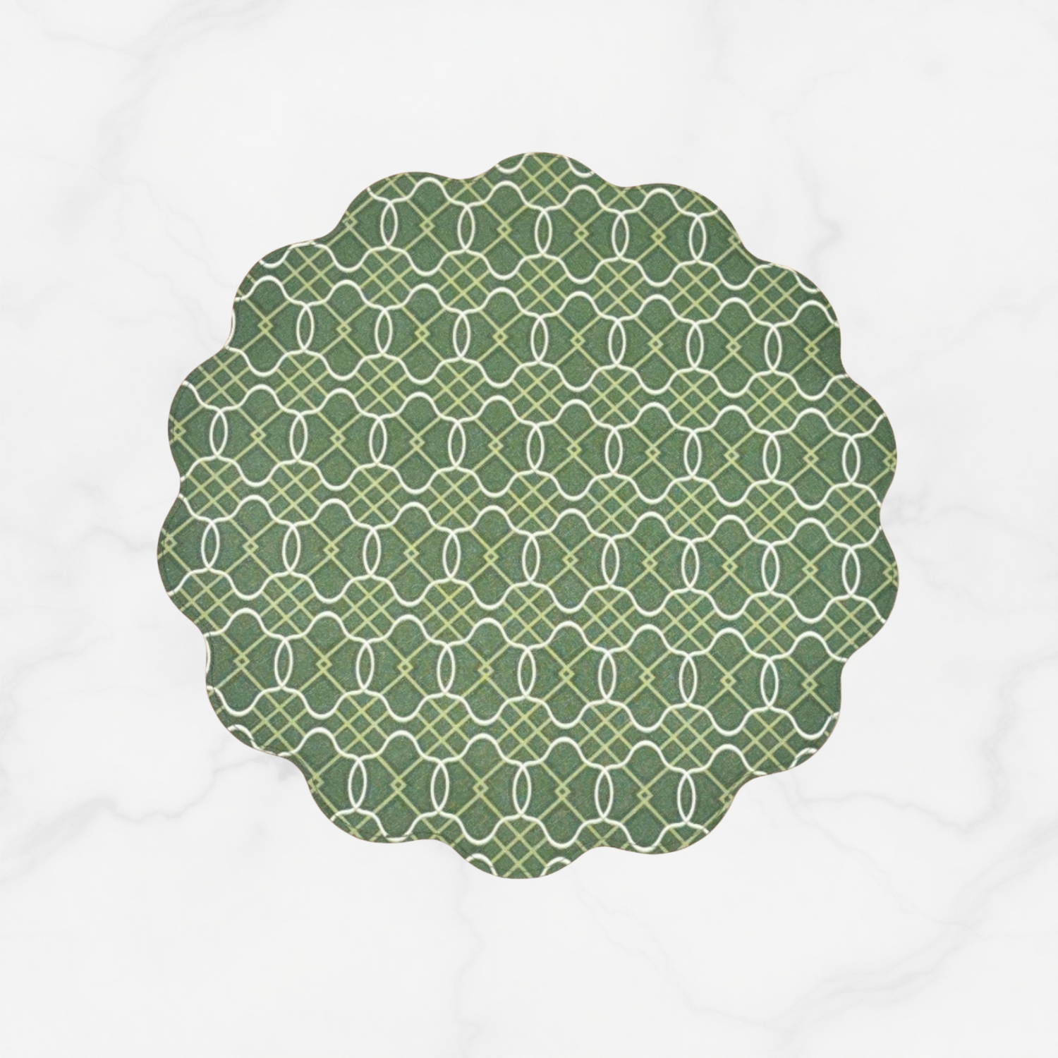Heirloom Floral Reversible Scallop Placemat (Set of 4)