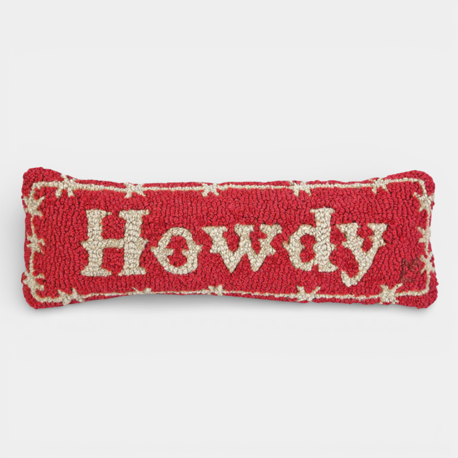 Howdy Wool Kidney Toss Pillow