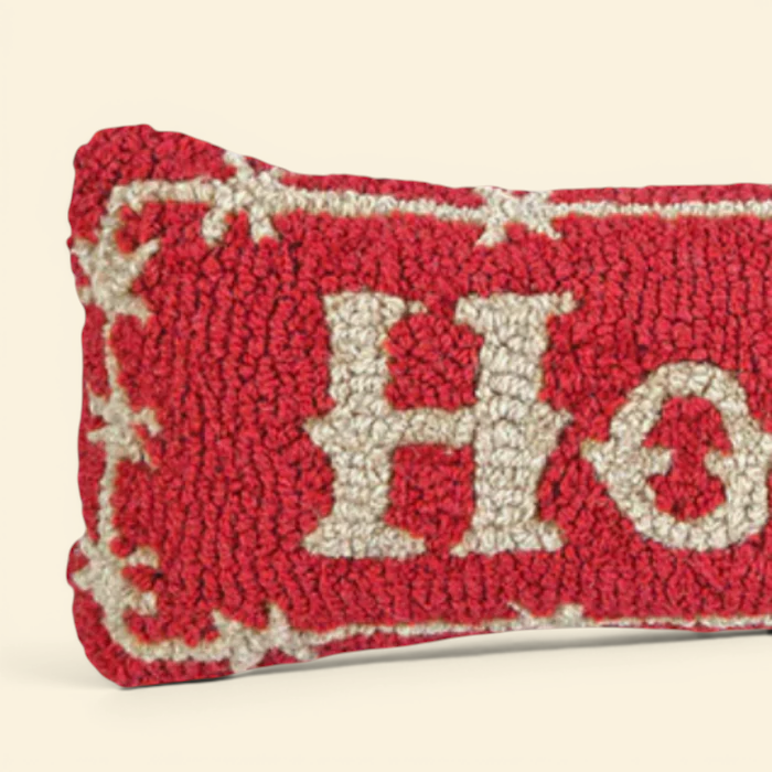Howdy Wool Kidney Toss Pillow