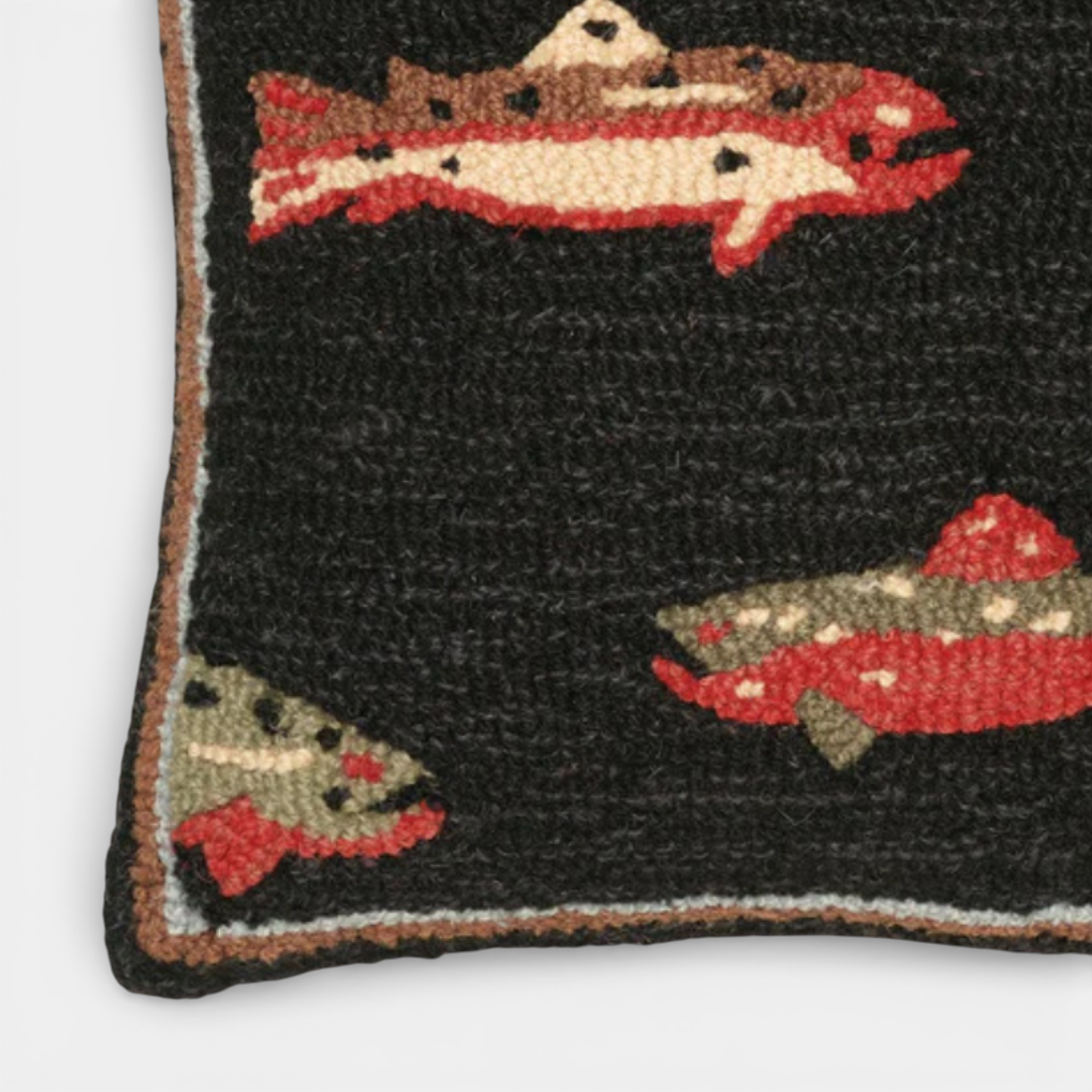 Trout Tread Wool Toss Pillow