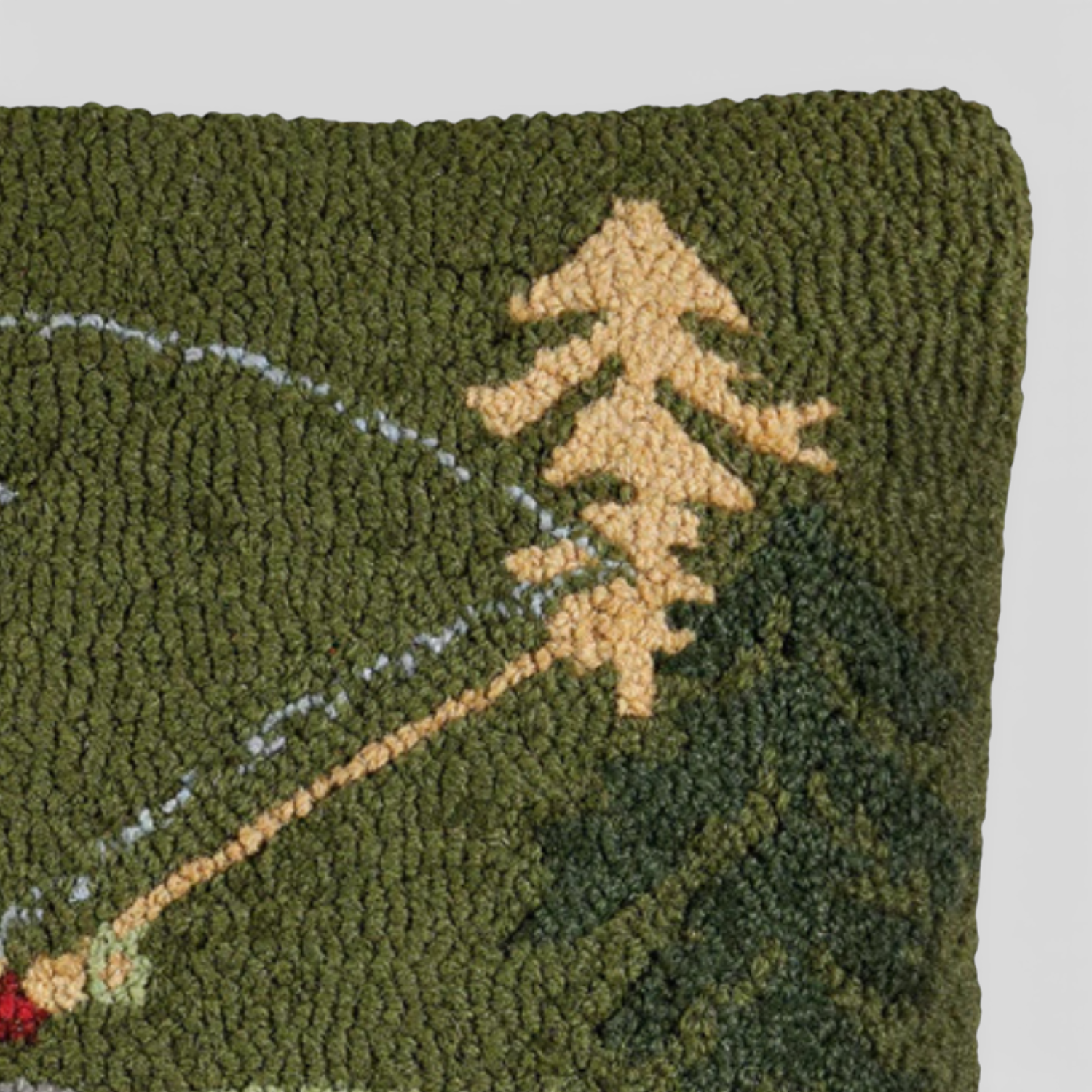 Fly Fisherman Wool Toss Pillow